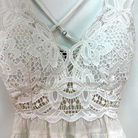 Milk&Honey White Lace Summer Cami Top Looks like Free People Adella Top Size XS - Picture 3 of 9